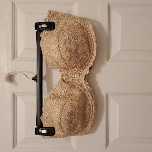 Lace Bra 44D 🌻 Strapless Convertible Rene Rofe Tan